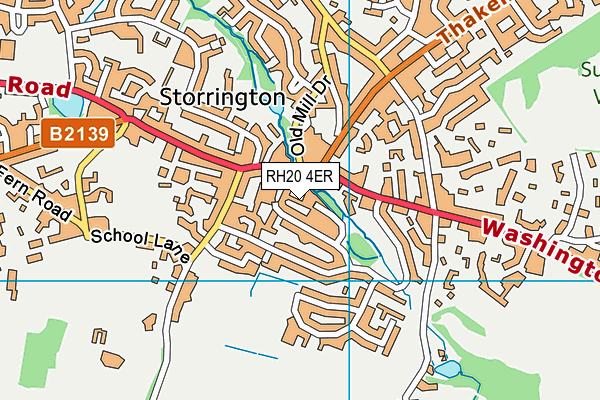 RH20 4ER map - OS VectorMap District (Ordnance Survey)