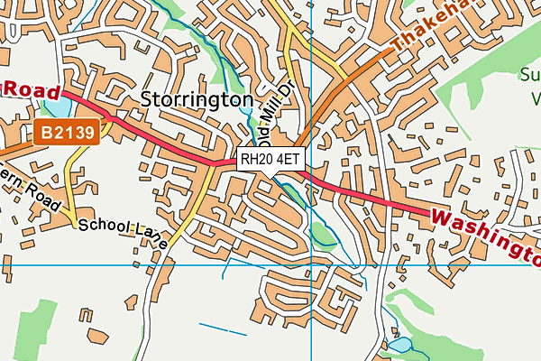 RH20 4ET map - OS VectorMap District (Ordnance Survey)