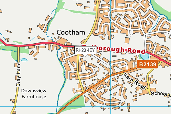 RH20 4EY map - OS VectorMap District (Ordnance Survey)