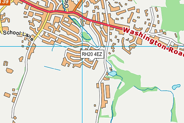 RH20 4EZ map - OS VectorMap District (Ordnance Survey)