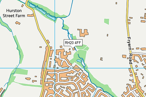 RH20 4FF map - OS VectorMap District (Ordnance Survey)