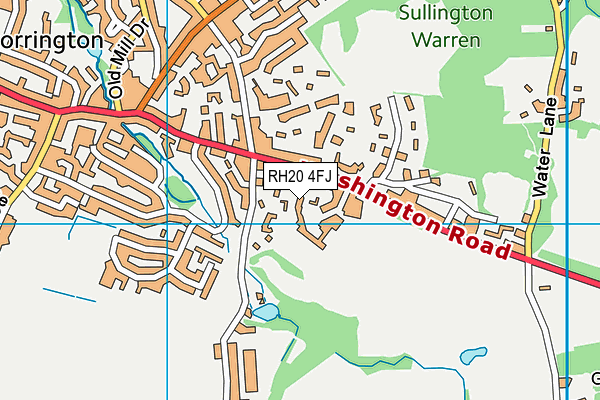 RH20 4FJ map - OS VectorMap District (Ordnance Survey)