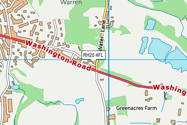 RH20 4FL map - OS VectorMap District (Ordnance Survey)