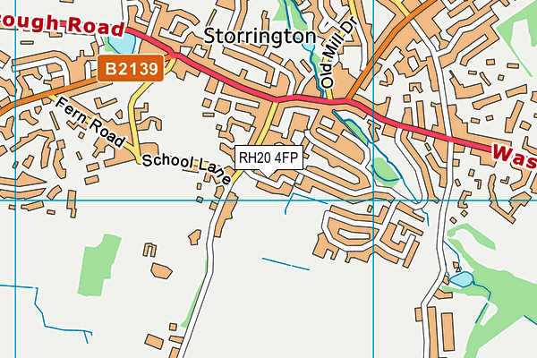 RH20 4FP map - OS VectorMap District (Ordnance Survey)