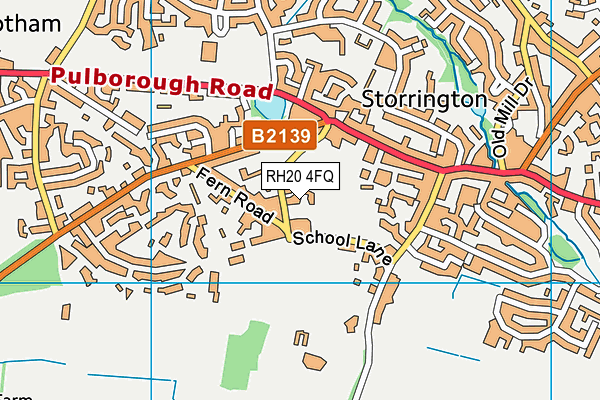 RH20 4FQ map - OS VectorMap District (Ordnance Survey)