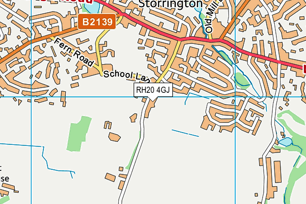 RH20 4GJ map - OS VectorMap District (Ordnance Survey)