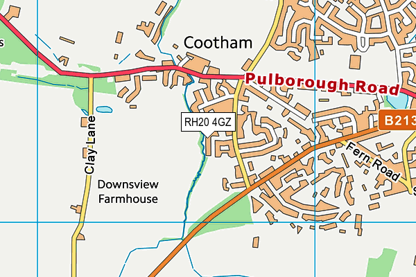 RH20 4GZ map - OS VectorMap District (Ordnance Survey)