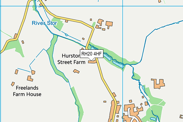 RH20 4HF map - OS VectorMap District (Ordnance Survey)