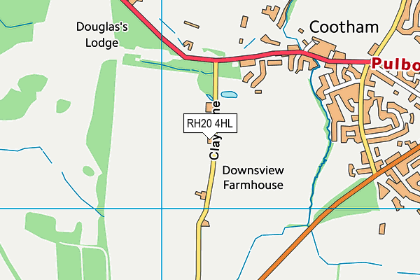 RH20 4HL map - OS VectorMap District (Ordnance Survey)