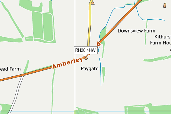 RH20 4HW map - OS VectorMap District (Ordnance Survey)