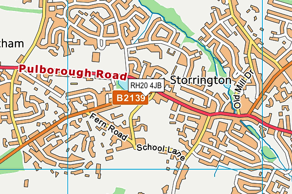 RH20 4JB map - OS VectorMap District (Ordnance Survey)