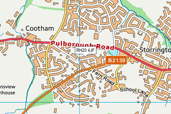 RH20 4JF map - OS VectorMap District (Ordnance Survey)