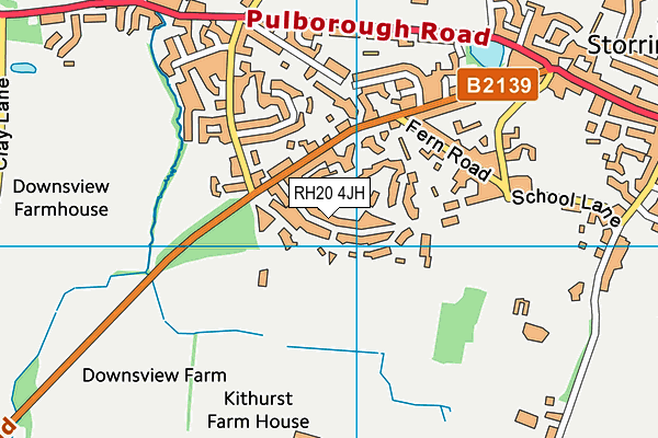 RH20 4JH map - OS VectorMap District (Ordnance Survey)