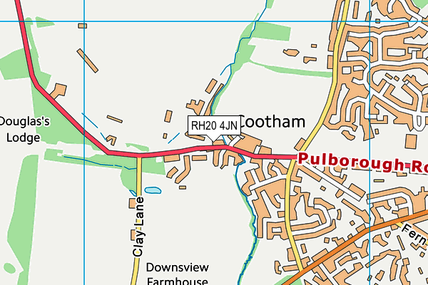 RH20 4JN map - OS VectorMap District (Ordnance Survey)