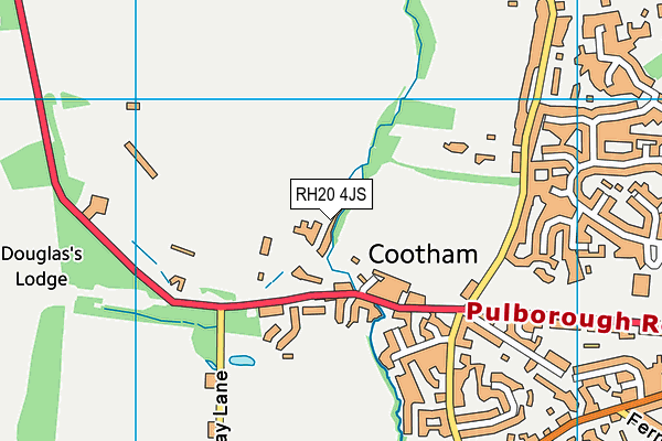 RH20 4JS map - OS VectorMap District (Ordnance Survey)