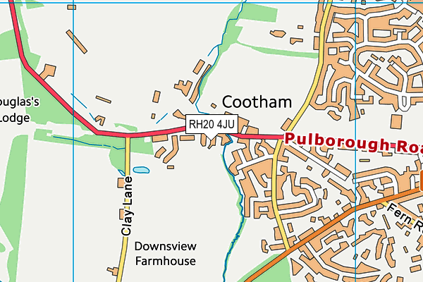 RH20 4JU map - OS VectorMap District (Ordnance Survey)