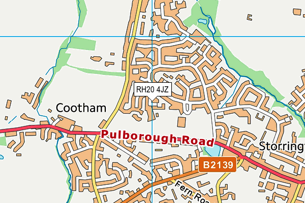 RH20 4JZ map - OS VectorMap District (Ordnance Survey)