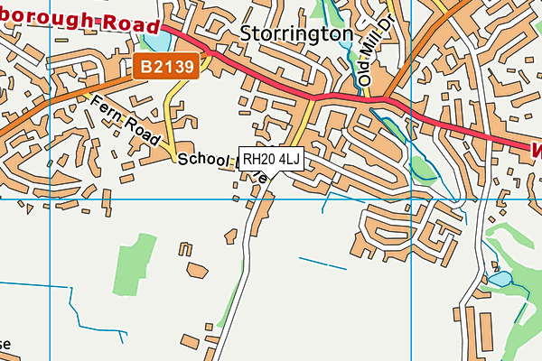 RH20 4LJ map - OS VectorMap District (Ordnance Survey)