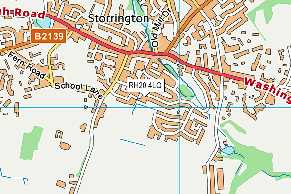 RH20 4LQ map - OS VectorMap District (Ordnance Survey)