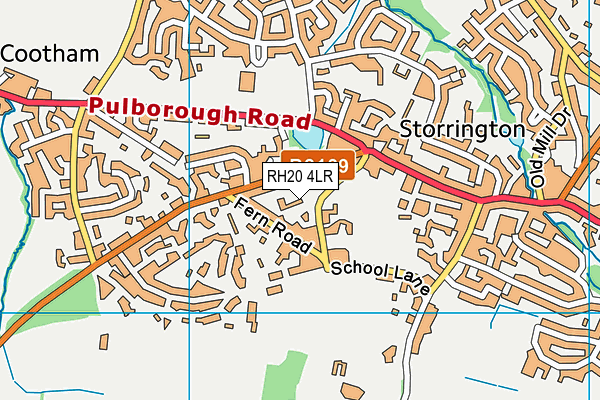 RH20 4LR map - OS VectorMap District (Ordnance Survey)