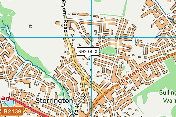 RH20 4LX map - OS VectorMap District (Ordnance Survey)