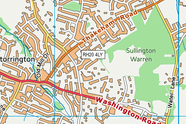 RH20 4LY map - OS VectorMap District (Ordnance Survey)