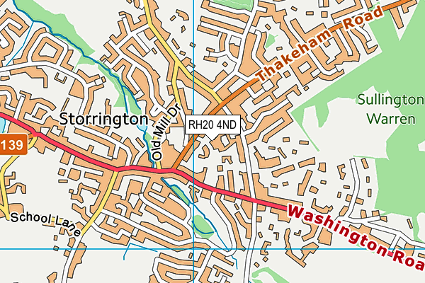 RH20 4ND map - OS VectorMap District (Ordnance Survey)