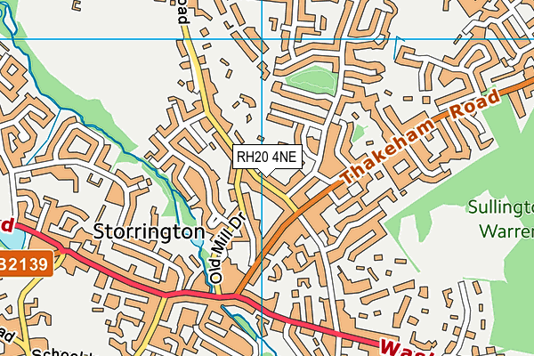 RH20 4NE map - OS VectorMap District (Ordnance Survey)