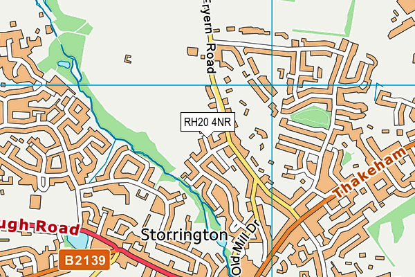 RH20 4NR map - OS VectorMap District (Ordnance Survey)