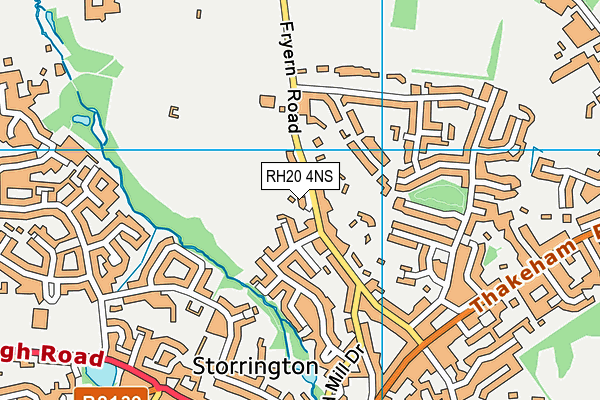 RH20 4NS map - OS VectorMap District (Ordnance Survey)