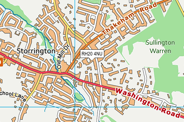 RH20 4NU map - OS VectorMap District (Ordnance Survey)
