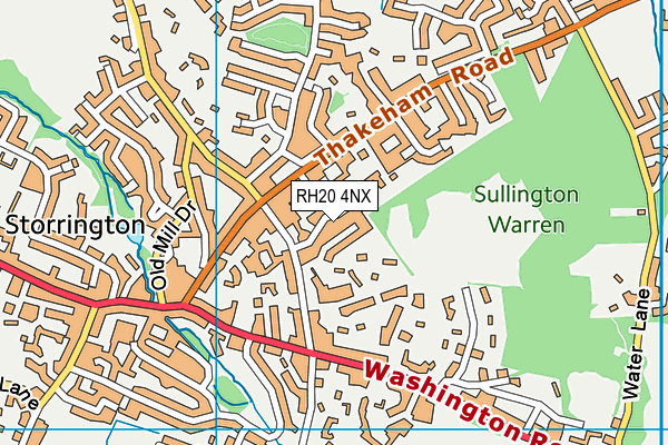 RH20 4NX map - OS VectorMap District (Ordnance Survey)