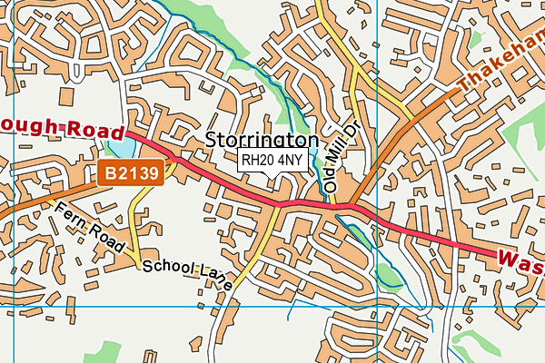 RH20 4NY map - OS VectorMap District (Ordnance Survey)