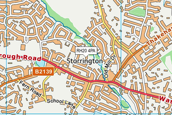 RH20 4PA map - OS VectorMap District (Ordnance Survey)