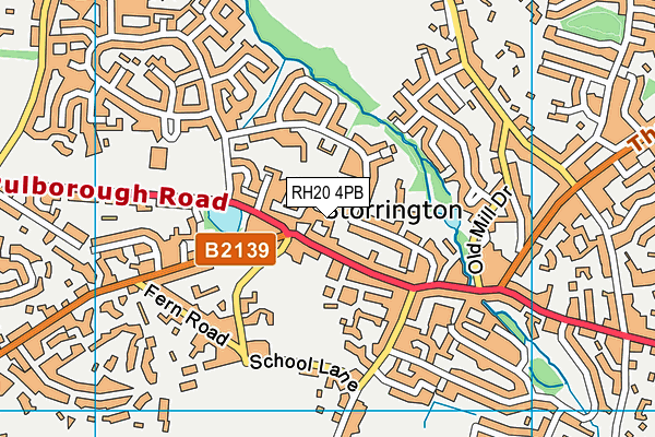 RH20 4PB map - OS VectorMap District (Ordnance Survey)