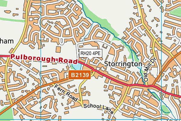 RH20 4PE map - OS VectorMap District (Ordnance Survey)