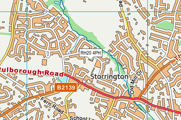 RH20 4PH map - OS VectorMap District (Ordnance Survey)