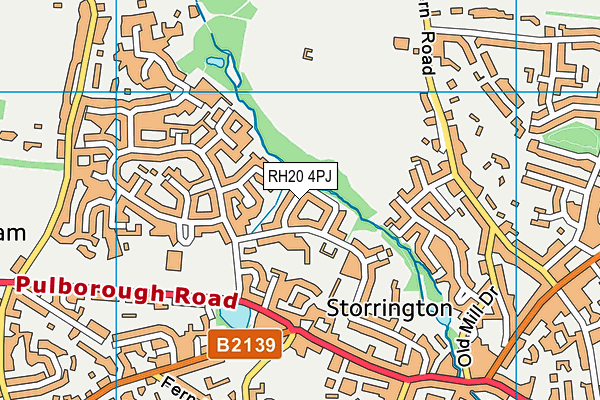 RH20 4PJ map - OS VectorMap District (Ordnance Survey)