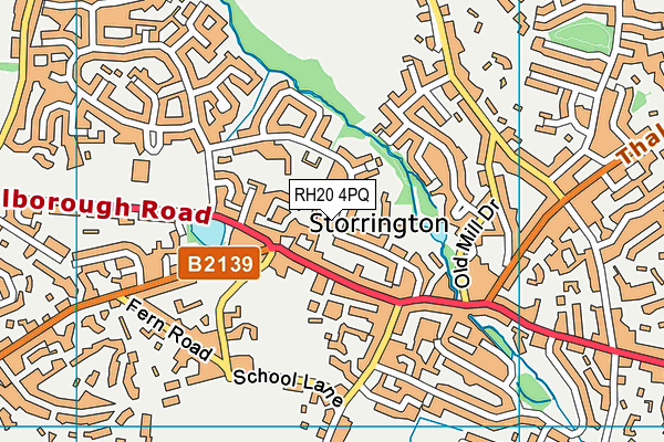 RH20 4PQ map - OS VectorMap District (Ordnance Survey)