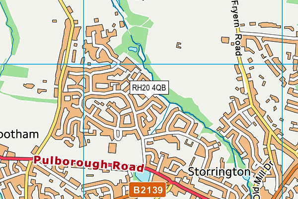 RH20 4QB map - OS VectorMap District (Ordnance Survey)