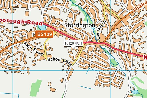 RH20 4QH map - OS VectorMap District (Ordnance Survey)