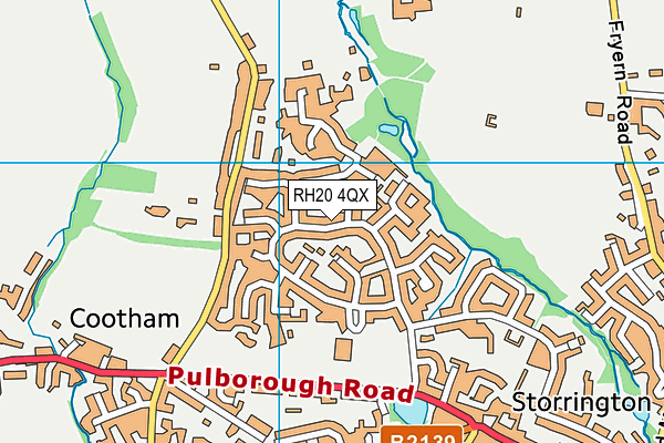 RH20 4QX map - OS VectorMap District (Ordnance Survey)