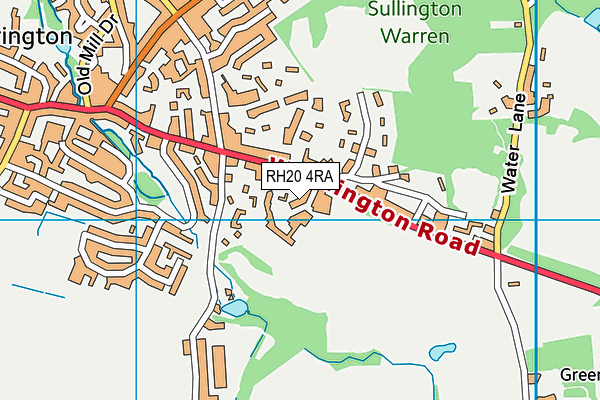 RH20 4RA map - OS VectorMap District (Ordnance Survey)