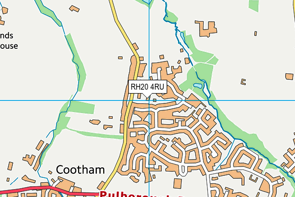 RH20 4RU map - OS VectorMap District (Ordnance Survey)