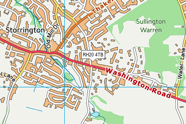 RH20 4TB map - OS VectorMap District (Ordnance Survey)