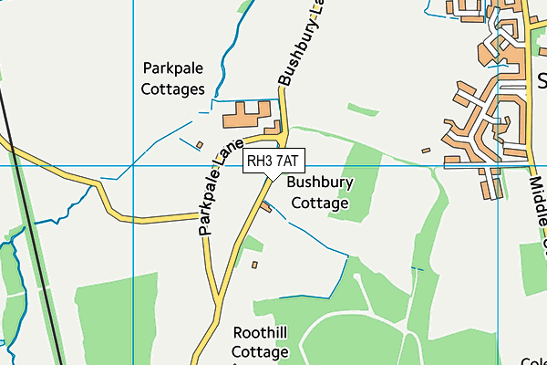 RH3 7AT map - OS VectorMap District (Ordnance Survey)