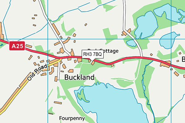 RH3 7BQ map - OS VectorMap District (Ordnance Survey)