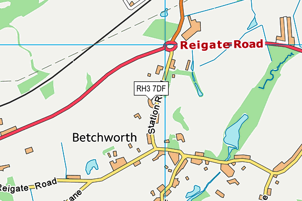 Betchworth War Memorial Village Hall map (RH3 7DF) - OS VectorMap District (Ordnance Survey)