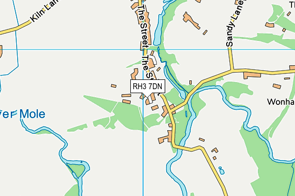 RH3 7DN map - OS VectorMap District (Ordnance Survey)