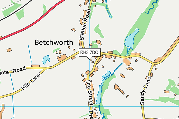 RH3 7DQ map - OS VectorMap District (Ordnance Survey)